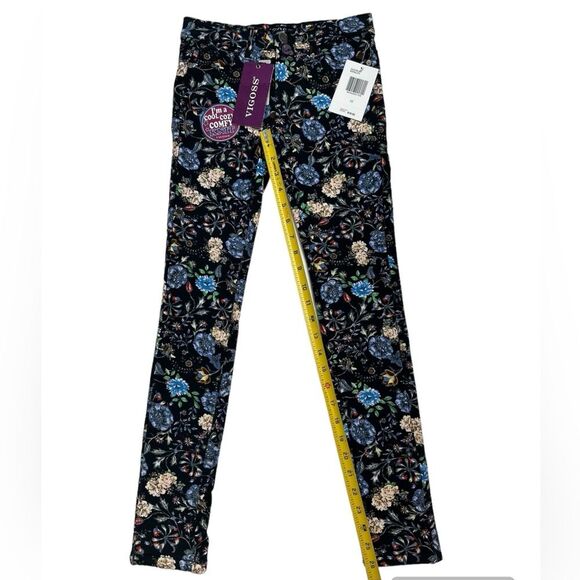 VIGOSS Stretch Floral Straight‎ Leg Skinny Jeans GIRLS Size 10 - Picture 5 of 13